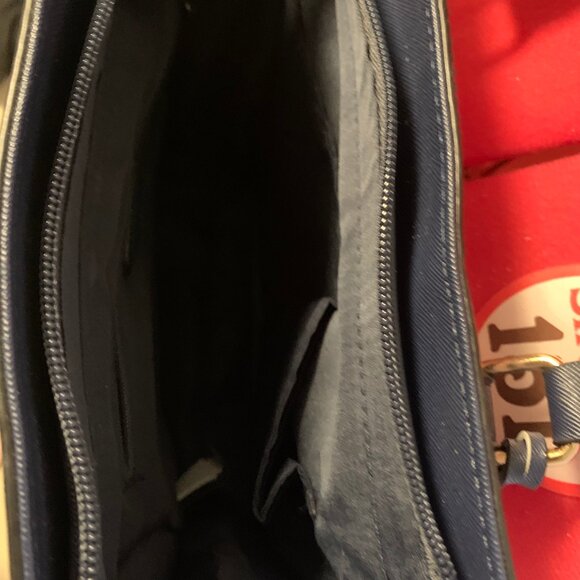 Vintage Inspired Blue Striped Handbag - Picture 11 of 11